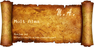 Mult Alma névjegykártya